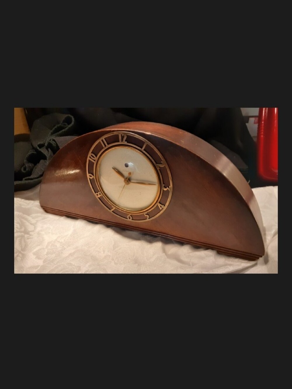 Art Deco 1936/37 WORKING Warren Telechron Clocks "Gracwood" Model F405